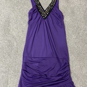 Marmalade Womens Sleeveless Dress Purple Black Stu